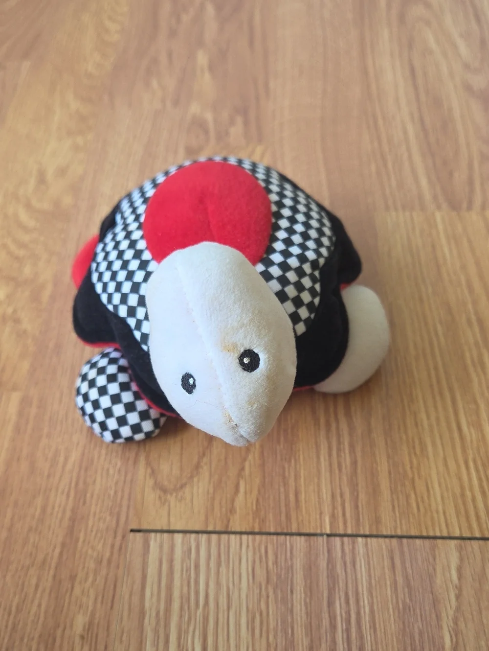 Baby Gund Rainbow Racer Turtle Red White Black Vintage